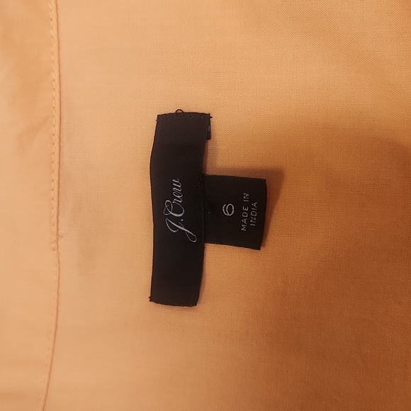 J. Crew peach colored buttondown dress, size 6 - Picture 8 of 11